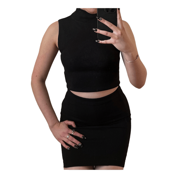 Black mini skirt