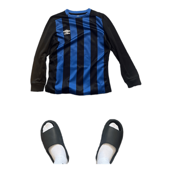 Blau schwarzes Umbro Trikot