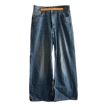 Blue wide leg jeans