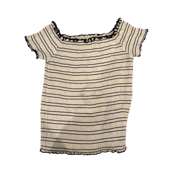 Striped ruched top
