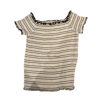 Striped ruched top