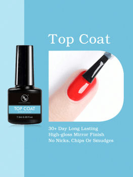No-wipe top coat