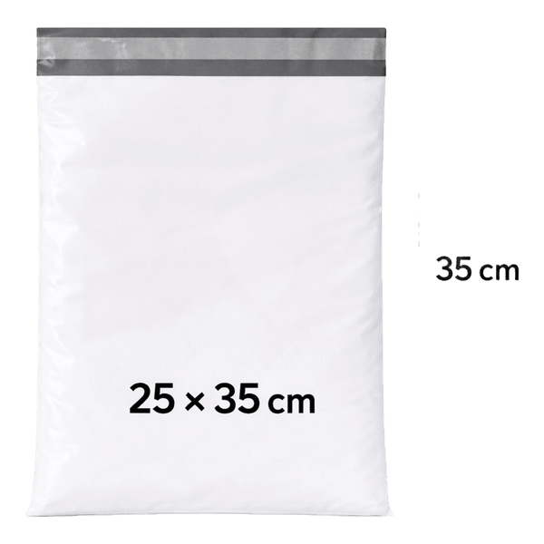 Recycled plastic mailing bags 25x35cm 50pcs