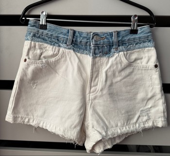 Zara white denim shorts