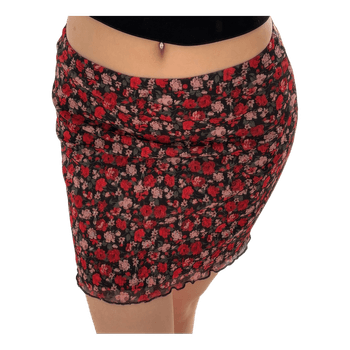 Floral print mini skirt