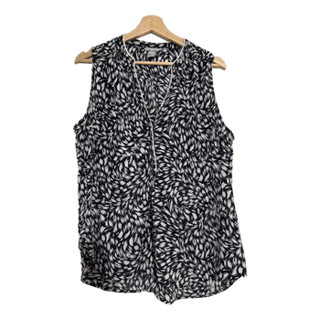 Black and white sleeveless top