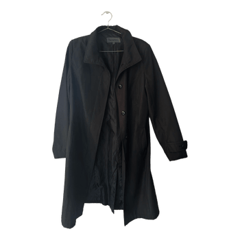 Black buttoned trench coat