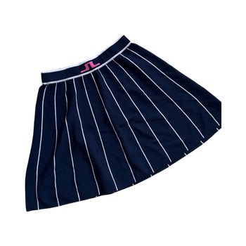 Navy pinstripe skirt