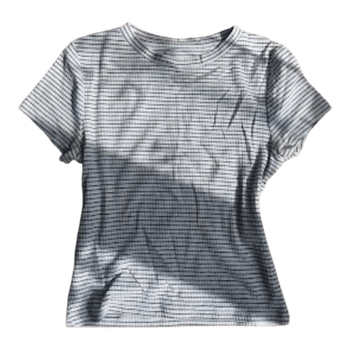 Striped ribbed t-shirt