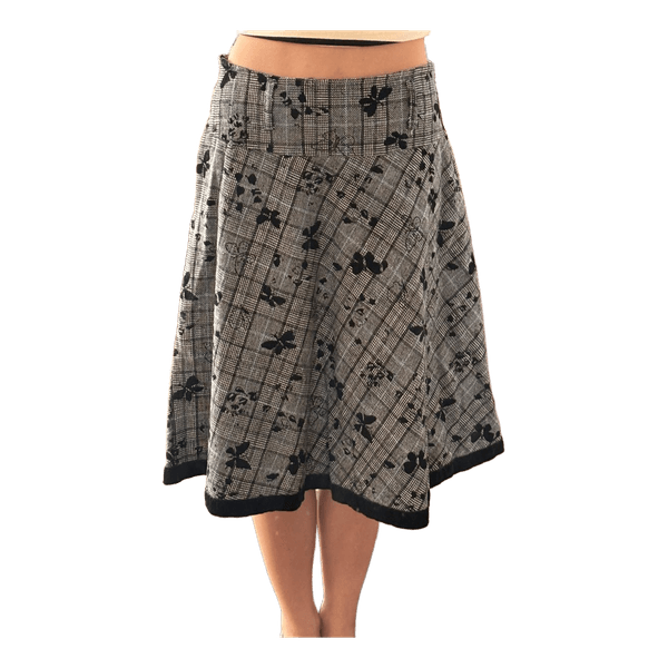 Plaid midi skirt