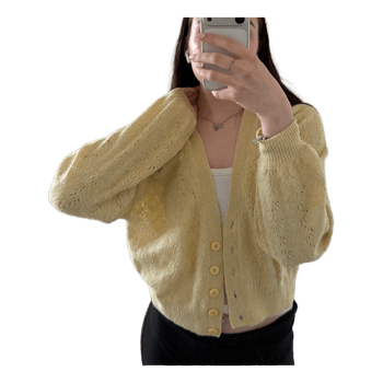 Yellow knit cardigan