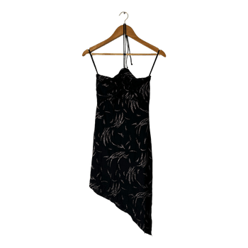 Black halter neck dress