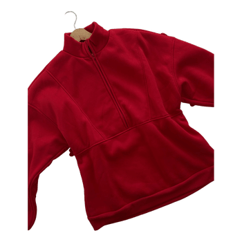Red quarter zip sweatshirt