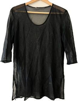 Sheer shimmery mesh top