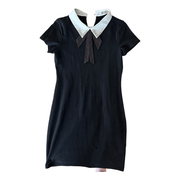 Black dress with collar