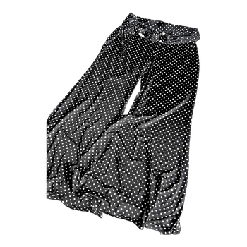 Joseph Ribkoff designer Vintage Polka Dot Wide-Leg Palazzo Pants with belt - Black & White - Size S