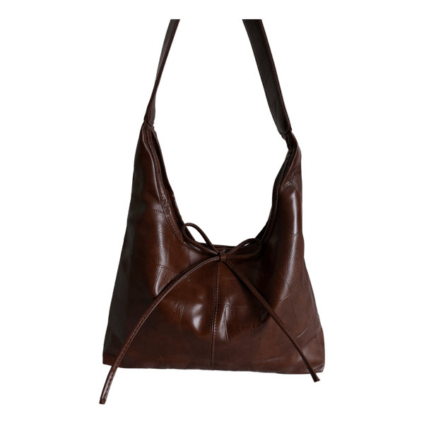 Leather bow bag