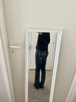 Dark wash flared jeans