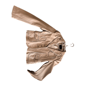 Beige leather jacket
