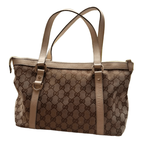 Beige Gucci monogram taske