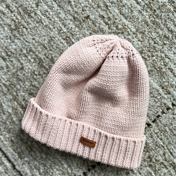 Vaaleanpunainen Barbour neulepipo karvavuorella