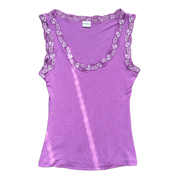 La perla purple tank top
