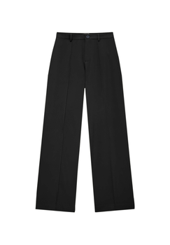 Black regular fit trousers