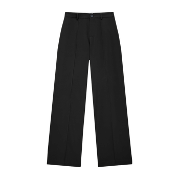 Black regular fit trousers