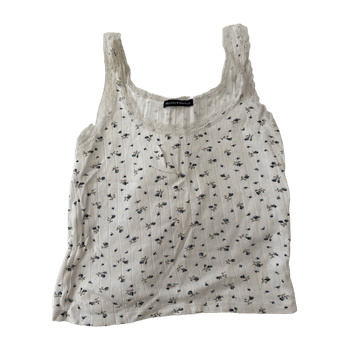 Brandy melveille Floral Lace Tank Top