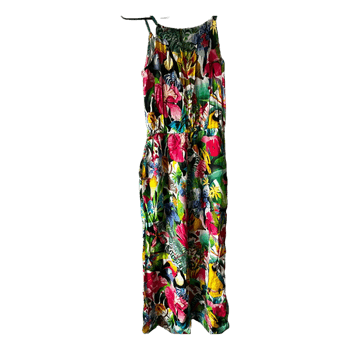 Colorful tropical print jumpsuit