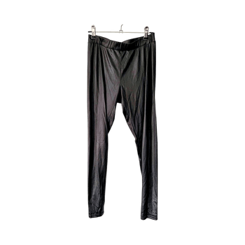 Black faux leather leggings