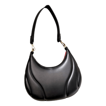 Black crescent shoulder bag
