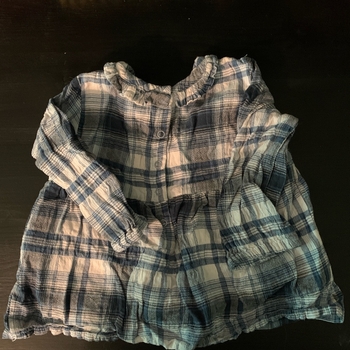 Sininen ruudullinen paita/mekko