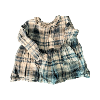 Sininen ruudullinen paita/mekko