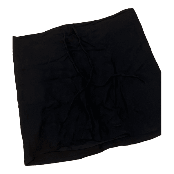 Divided black mini skirt