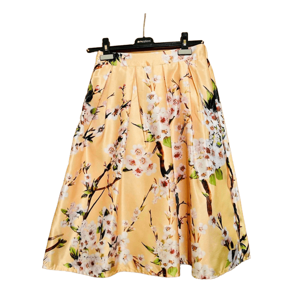Floral print midi skirt