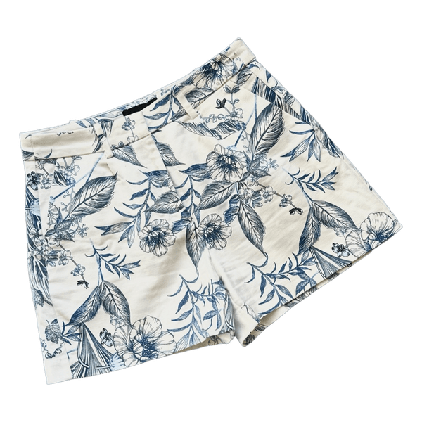 Mohito Floral Summer Shorts • Elegant Lightweight Shorts with Gold Button Details
