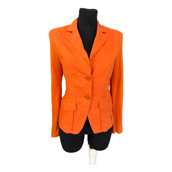 Orange linen blazer