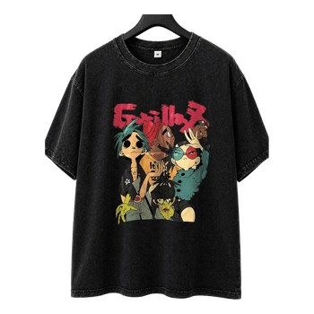 T-shirt Gorillaz noire