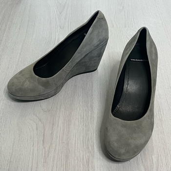 Vagabond Gray Wedge Heel Shoes 37