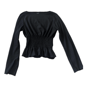 Black long-sleeved top