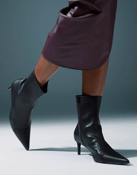 Kitten heel mid boots