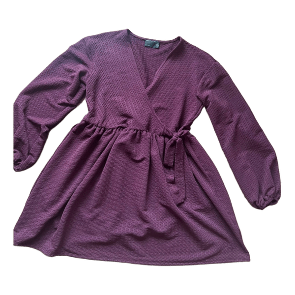 Purple wrap mini dress
