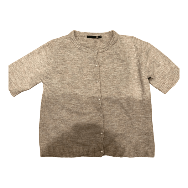 Beige kortærmet cardigan