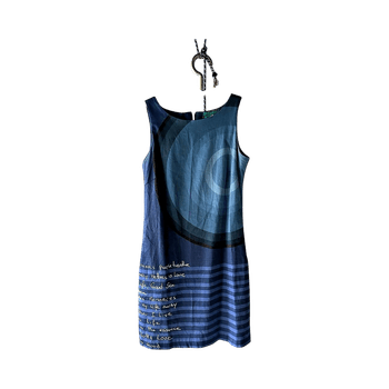 Blue sleeveless dress