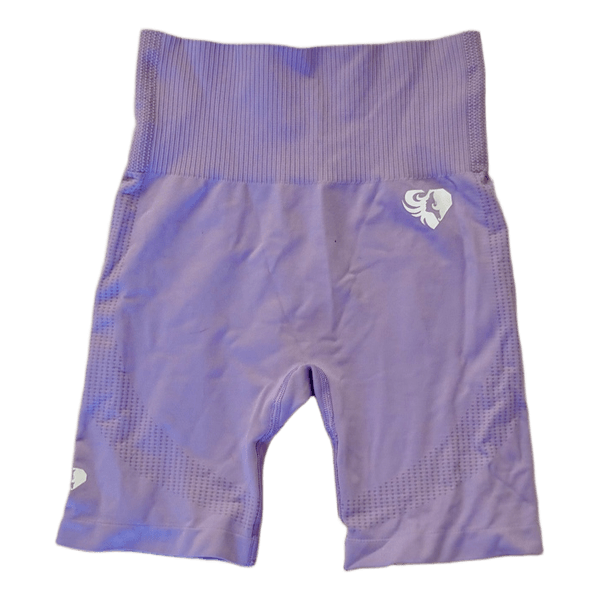 Purple high waisted biker shorts