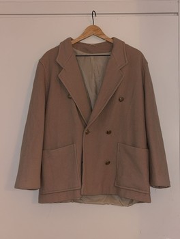 Beige wool cashmere coat