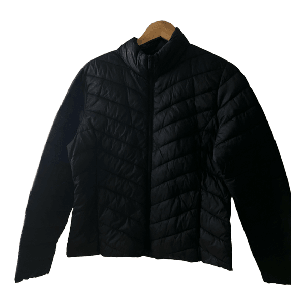 Black quilted jacket