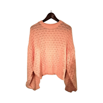 Persikan värinenn neulepaita🧡