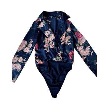 Black floral bodysuit
